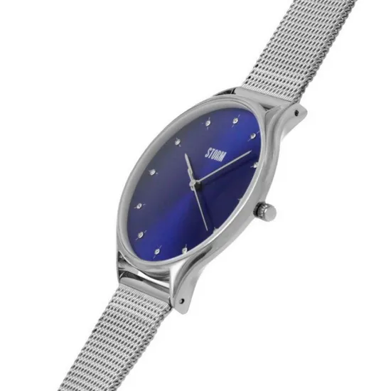 STORM Damenuhr ARIANA silberfarben mit blauem Zifferblatt 47494/B