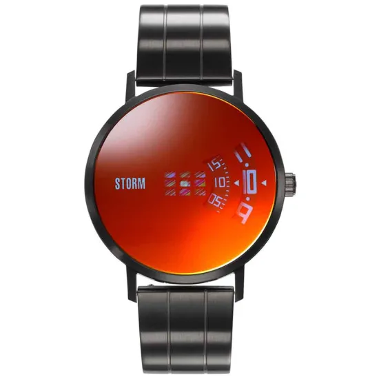 STORM Herrenuhr Remi V2 Slate Red schwarz mit Gliederband 47458/SL/R