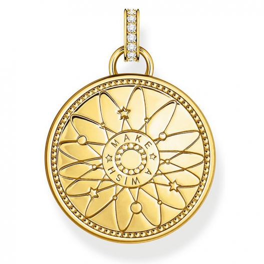 Thomas Sabo Anhänger Glücksrad mit kosmischen Symbolen Silber 925 vergoldet PE962-471-7