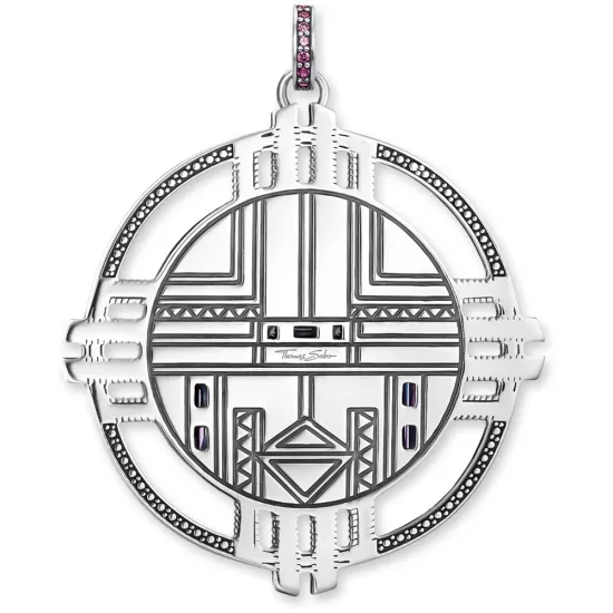 Thomas Sabo Anhänger Sonnensymbol mit Farbsteinen Silber 925 PE-829-987-7