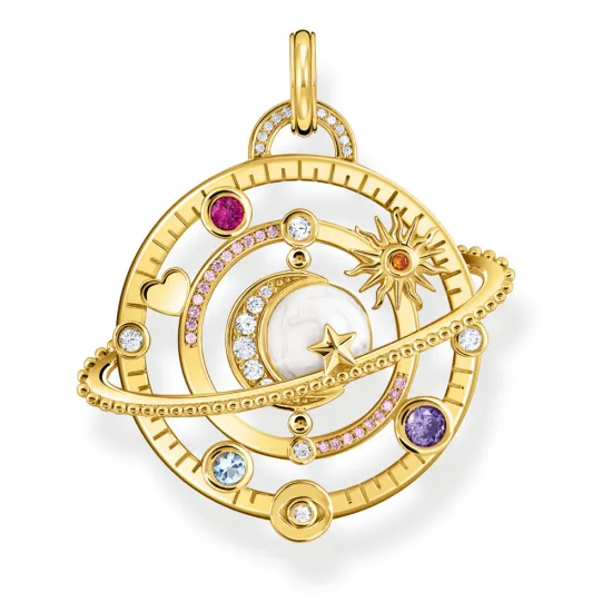 Thomas Sabo Anhänger Sonnensystem Silber 925 vergoldet bunt mit Zirkonias PE953-776-7