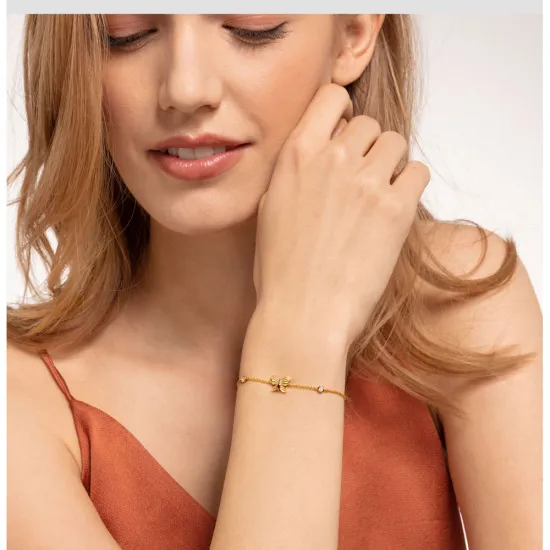 Thomas Sabo Armband Schmetterling 925 Silber vergoldet A1937-488-7-L19V