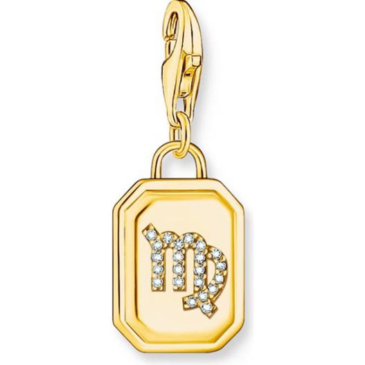 Thomas Sabo Charmista Charm Anhänger Silber 925 vergoldet Sternzeichen Jungfrau 2161-414-39