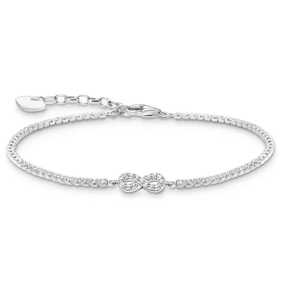 Thomas Sabo Damen Tennisarmband Infinity Silber 925 mit Zirkonias A2176-051-14-L19V