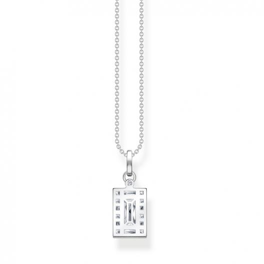 Thomas Sabo Halskette mit weißem Stein Silber 925 KE2111-051-14-L45V