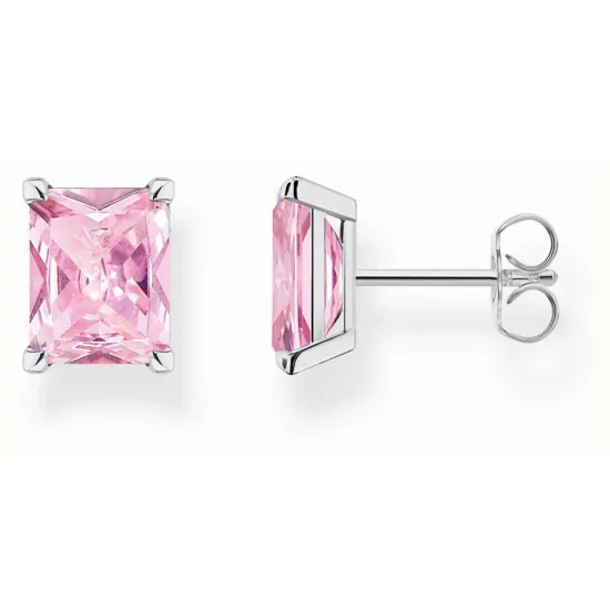 Thomas Sabo Ohrstecker mit pinkem Stein Silber 925 H2201-051-9