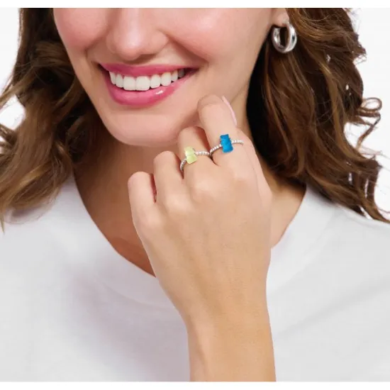 Thomas Sabo x Haribo Ring Silber 925 mit blauem Gummibärchen Gr. 54 TR2459-052-1-54