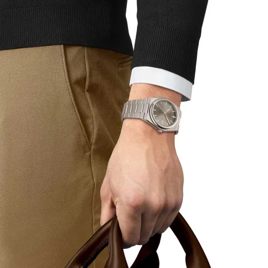 Tissot Automatikuhr PRX Titan Powermatic 80 silberfarben T137.807.44.061.00