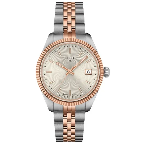 Tissot Ballade Damenuhr Quarz silberfarben rosegoldfarben 34 mm T156.210.22.031.01