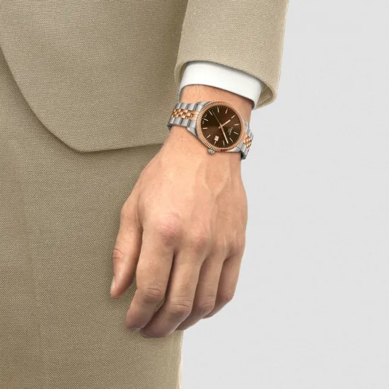 Tissot Ballade Herrenuhr Quarz silberfarben rosegoldfarben 40 mm T156.410.22.291.01