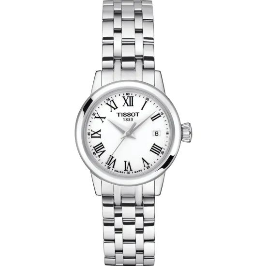 Tissot Damenuhr Classic Dream silberfarben weiss Edelstahlband T129.210.11.013.00