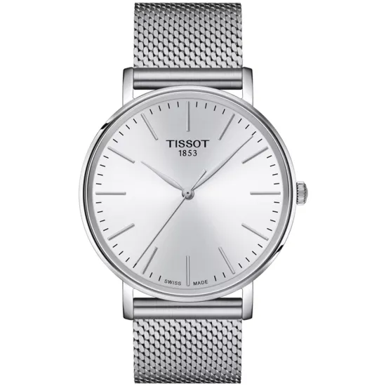 Tissot Everytime 40 mm Milanaiseband Zifferblatt weiss T143.410.11.011.00