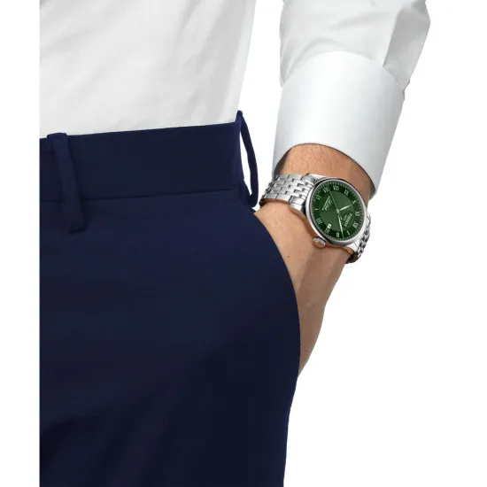 Tissot Herrenuhr Automatik Le Locle Powermatic 80 Zifferblatt grün T006.407.11.093.00