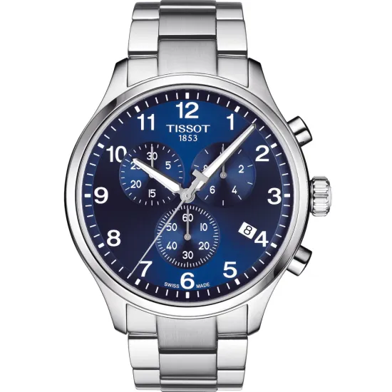 Tissot Herrenuhr Chrono XL Classic blau mit Edelstahlband T116.617.11.047.01