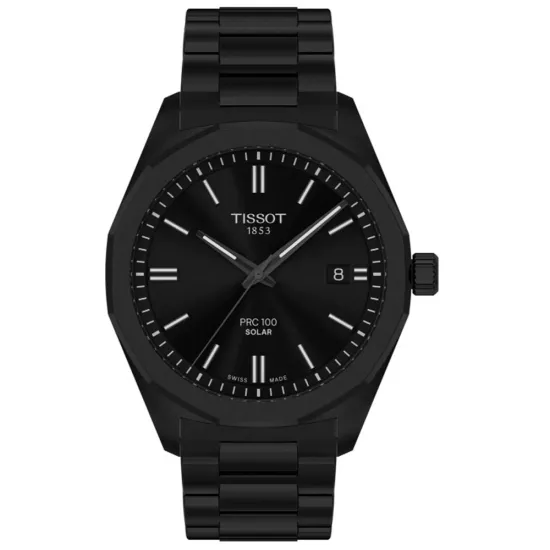 Tissot Herrenuhr PRC 100 Solar Quarz schwarz 39 mm T151.422.33.051.00