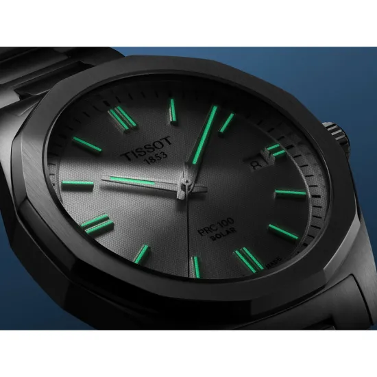 Tissot Herrenuhr PRC 100 Solar Quarz schwarz 39 mm T151.422.33.051.00