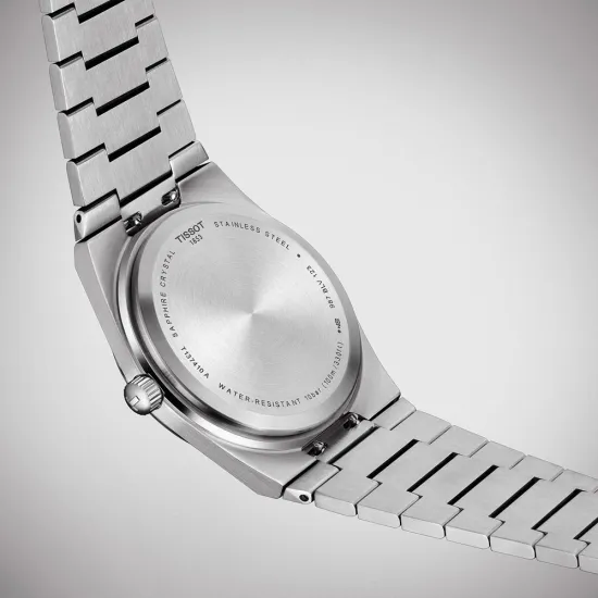 Tissot Herrenuhr PRX 40 205 silberfarben schwarz Edelstahlband T137.410.11.051.00