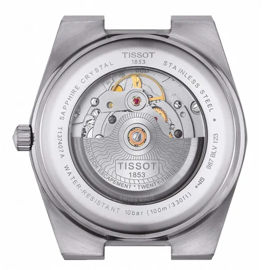 Tissot Herrenuhr PRX Powermatic 80 silberfarben18K Gold Lünette T931.407.41.031.01