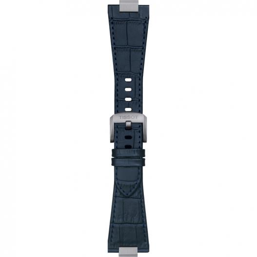 Tissot PRX Lederband blau mit silberfarbener Schließe 27 mm für 40 mm Gehäuse