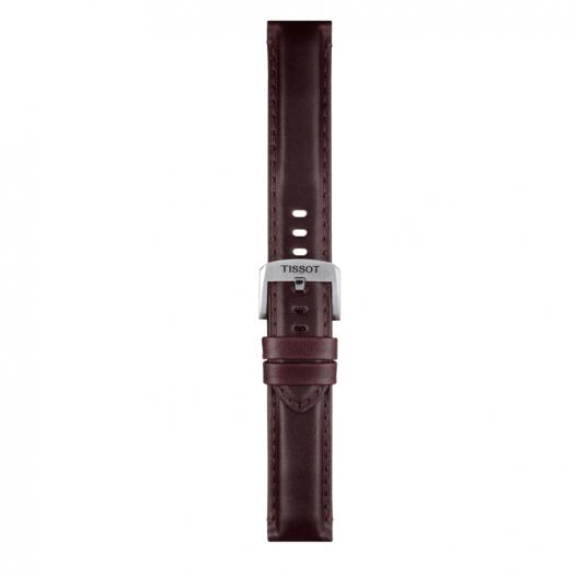 Tissot Leder-Band braun mit silberfarbener Schließe 20 mm T852.046.836