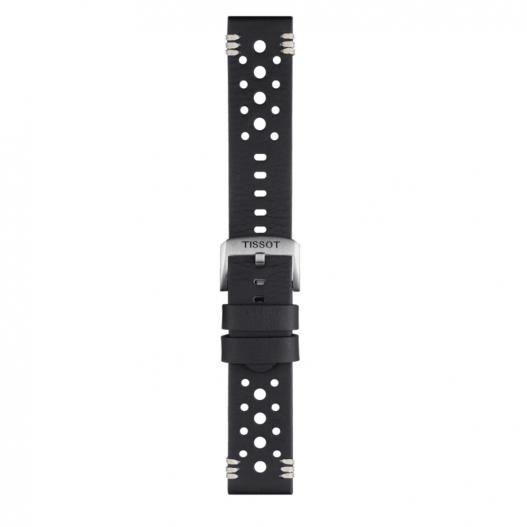 Tissot Leder-Band schwarz mit silberfarbener Schließe 22 mm T852.046.810