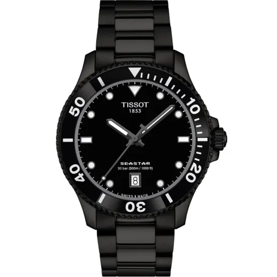 Tissot T-Sport Seastar 1000 Quarz schwarz Edelstahlband schwarz T120.410.33.051.00
