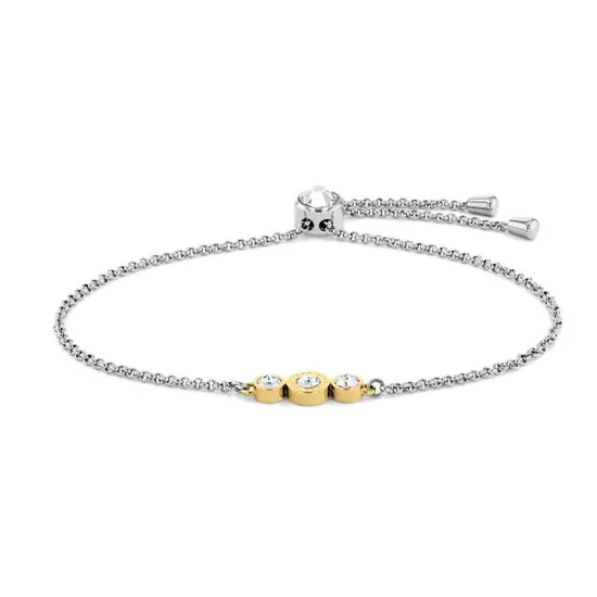 Tommy Hilfiger Damenarmband Edelstahl bicolor mit Glassteinen 2780540