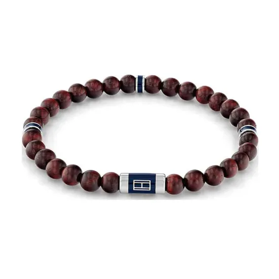 Tommy Hilfiger Herrenarmband Holzperlen hellbraun 2790324