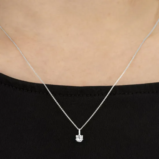 White Sense Anhänger 585 Palladium Weissgold mit Labgrown Diamant 4 mm 4.52.4.2009