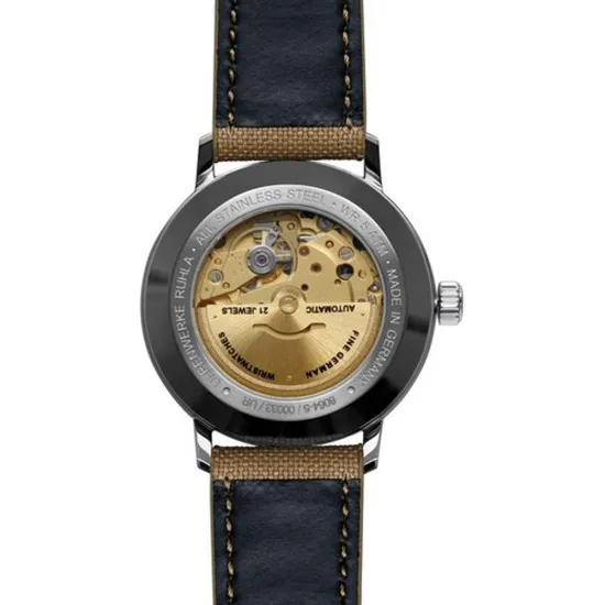 Zeppelin Automatik Hindenburg LZ 129 Herrenuhr mit braunem Textilband 8064-5_n