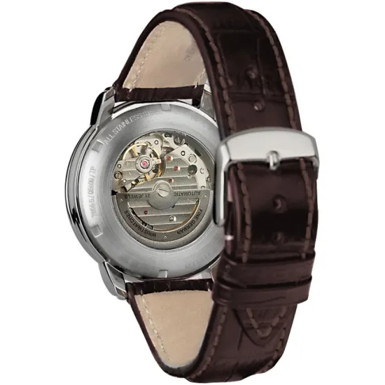 Zeppelin Automatikuhr Open Heart Serie LZ127 mit braunen Lederband 7666-5