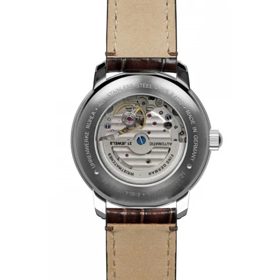 Zeppelin Herrenuhr Automatik LZ127 Bodensee mit braunem Lederband 8160-4