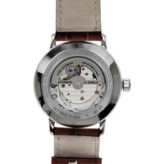 Zeppelin Herrenuhr Automatik LZ129 Hindenburg mit braunem Lederband 8062-5