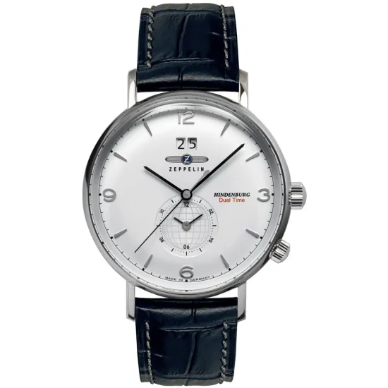 Zeppelin Herrenuhr LZ 129 Hindenburg Quarz Dual Time Lederband schwarz 8044-1