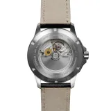 Bauhaus Aviation Automatikuhr mit Titangehäuse und braunen Lederband 2860-5