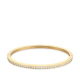 BERING Armreif Arctic Symphony Edelstahl goldfarben mit Zirkonias und Emaille weiss 658-2127-170