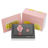 BERING Charity Set Uhr Milanaiseband rosa Kette mit Anhänger rosa 19031-989-GWP