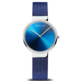 BERING Damenuhr blau multicolor mit Milanaiseband 19031-307