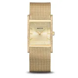 BERING Damenuhr eckig goldfarben mit Milanaiseband 10426-333-S