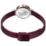 Bering Damenuhr rosegoldfarben mit lilafarbenen Milanaiseband