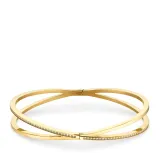 BERING Edelstahl Armreif Arctic Symphony 17 cm goldfarben mit Zirkonias 656-2217-170