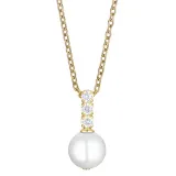 BERING Halskette Edelstahl goldfarben mit Perlenanhänger 50 cm 456-27-500