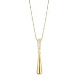 BERING Halskette Edelstahl goldfarben mit Tropfenanhänger 50 cm 454-27-500