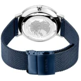 BERING Solaruhr Herrenuhr blau mit Milanaiseband 15439-307
