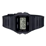 Casio Collection Armbanduhr digital mit Resinband schwarz F91WB-1AEF