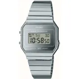 Casio Digitaluhr eckig Retro silberfarben A700WEV-7AEF