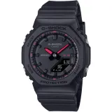 Casio G-Shock Armbanduhr schwarz rot neon aus biobasiertem Resin GMA-P2100SA-1A1ER