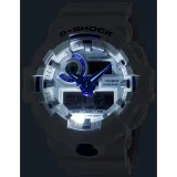 Casio G-Shock Armbanduhr weiss blau analog digital mit Kunststoffband GA-700HDS-7AER