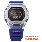 Casio G-Shock Herrenuhr G-Lide Bluetooth blau transparent GBX-100S-2ER