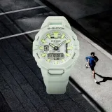 Casio G-Shock Sportuhr G-Squad Steptracker grau neongrün mit Bluetooth GBA-950-7AER
